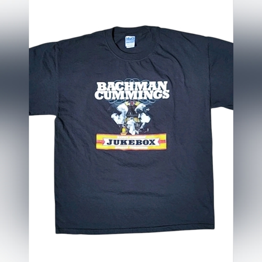 Vtg 2007 Bachman Cummings Jukebox M&O Knits Band T-Shirt Size (XL)